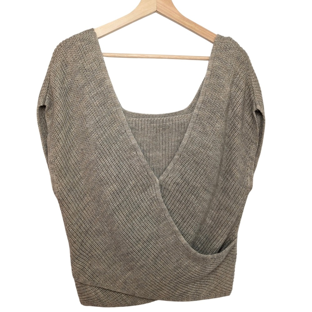 By Anthropologie Twist-Front Sweater Set Grey Gris 2-Piece Tank Pullover XS NWT - Picture 2 of 7